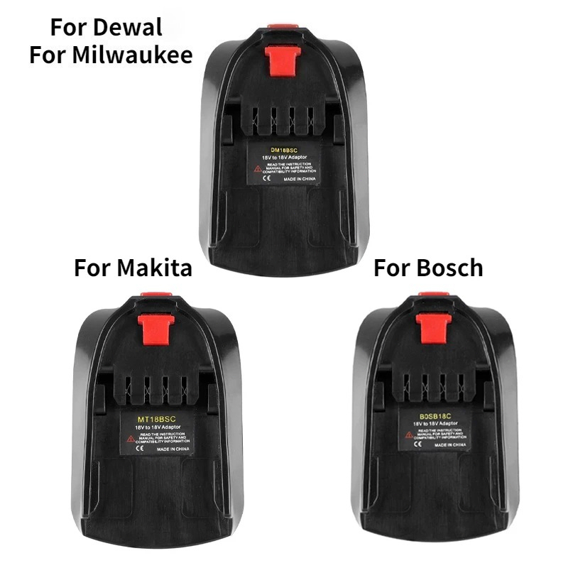 Power Tools Green - Battery Adapter For Bosch/Dewal/Makita/Milwaukee 18V Li-ion