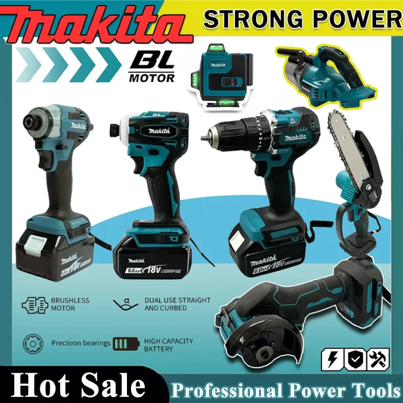 Power Tools Used - Makita Cordless Power Tools Kit Portable