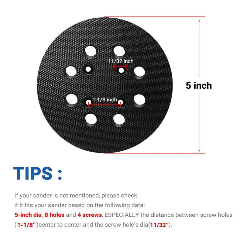 Random Orbital Sander - 1Pcs Replacement Sanding Pad 5 Inch