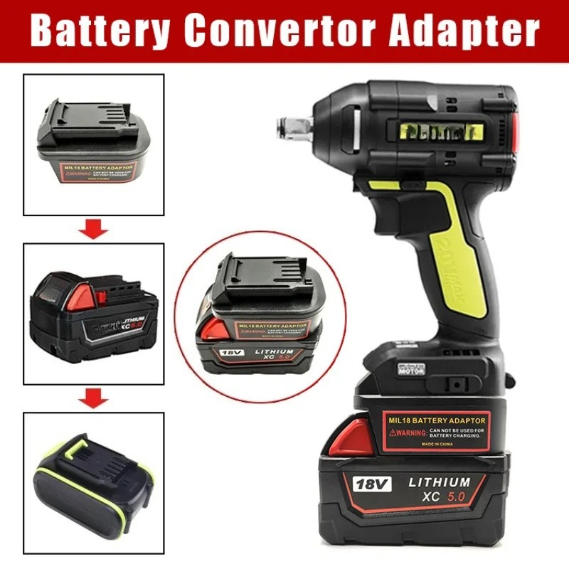 Power Tools Green - Battery Adapter Converter for Milwaukee 18V