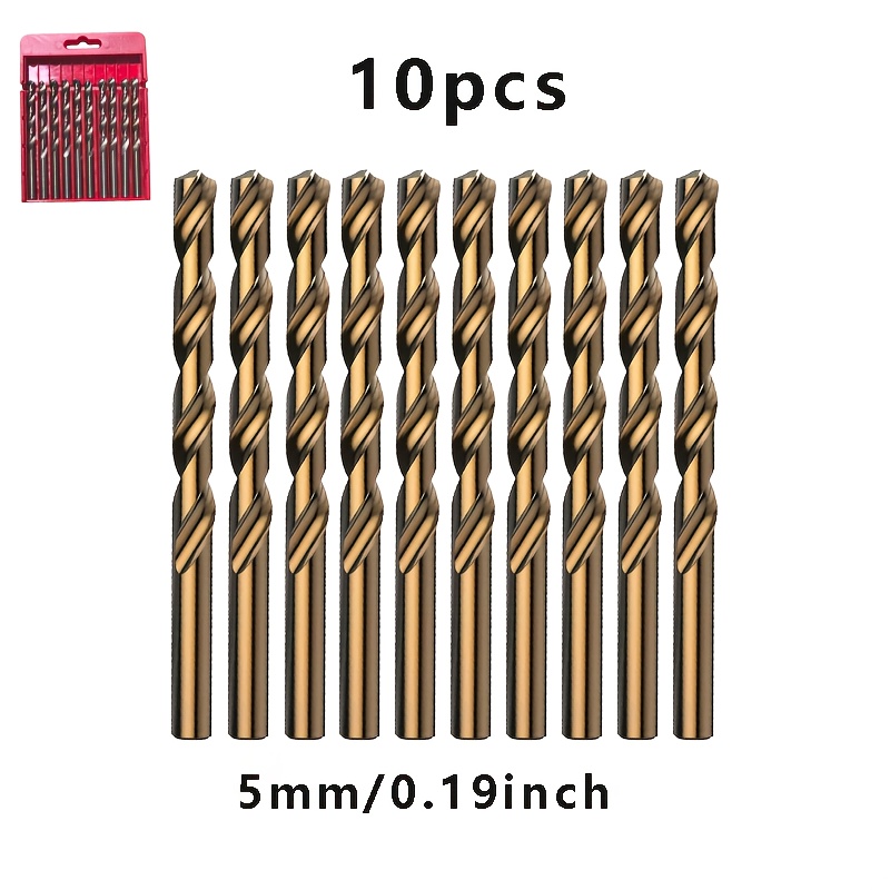 Power Tools Kobalt - 10Pcs 5mm M35 Cobalt Drill Bit