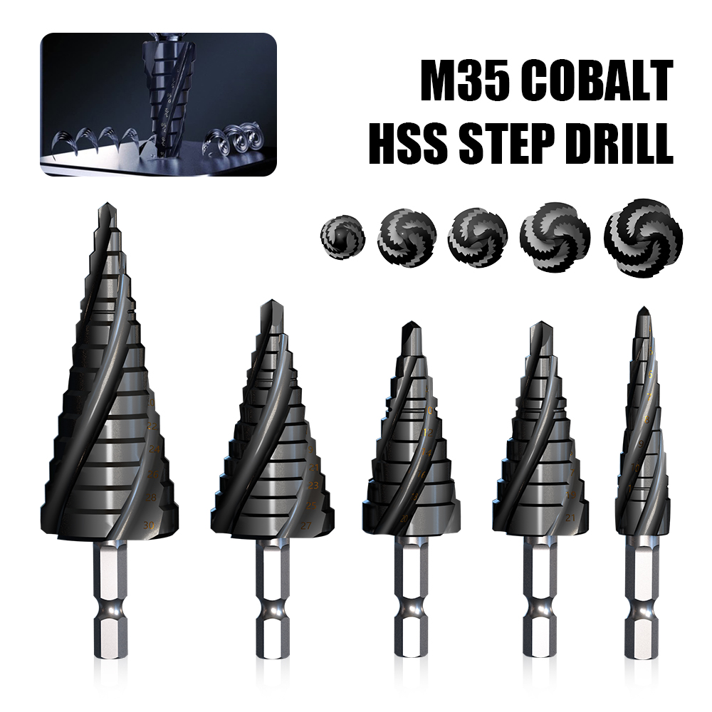 Power Tools Kobalt - M35 Cobalt 4-Flute Step Drill Bit