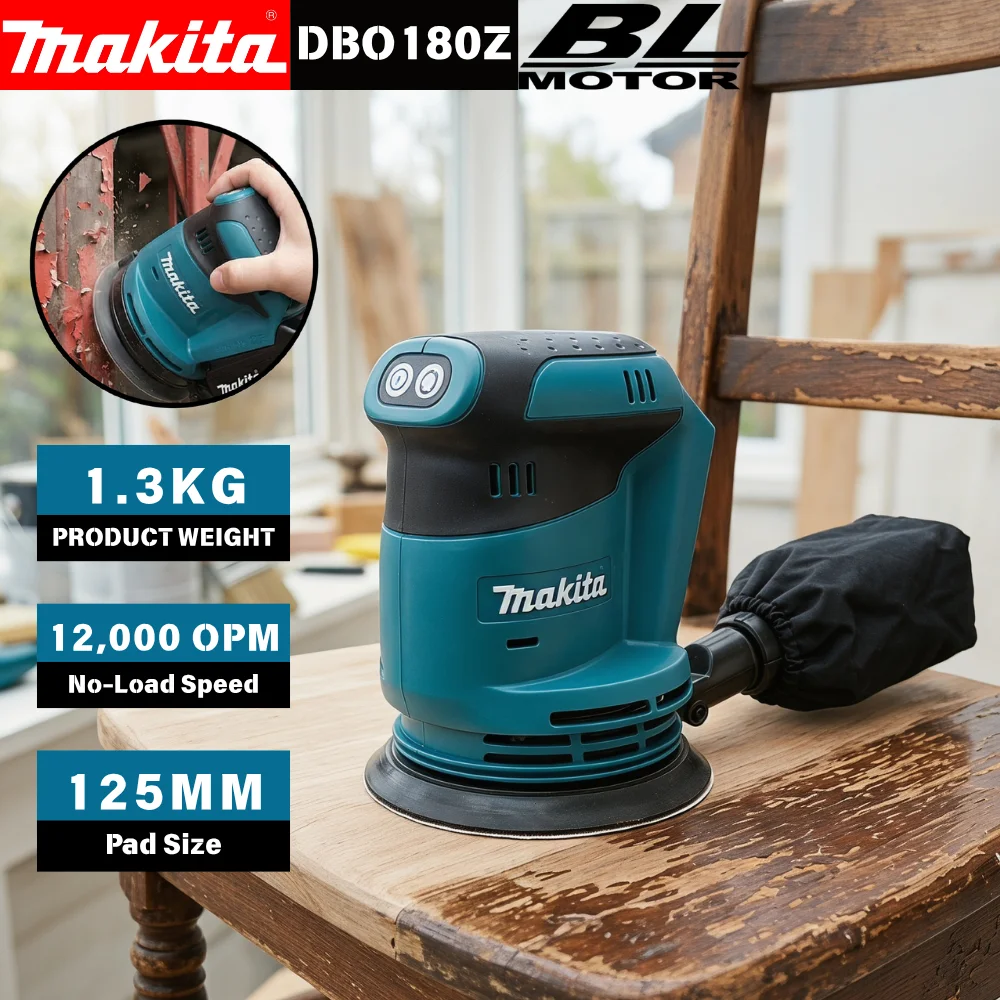 Makita DBO180Z 18V Brushless C - Random Orbital Sander 评论和价格