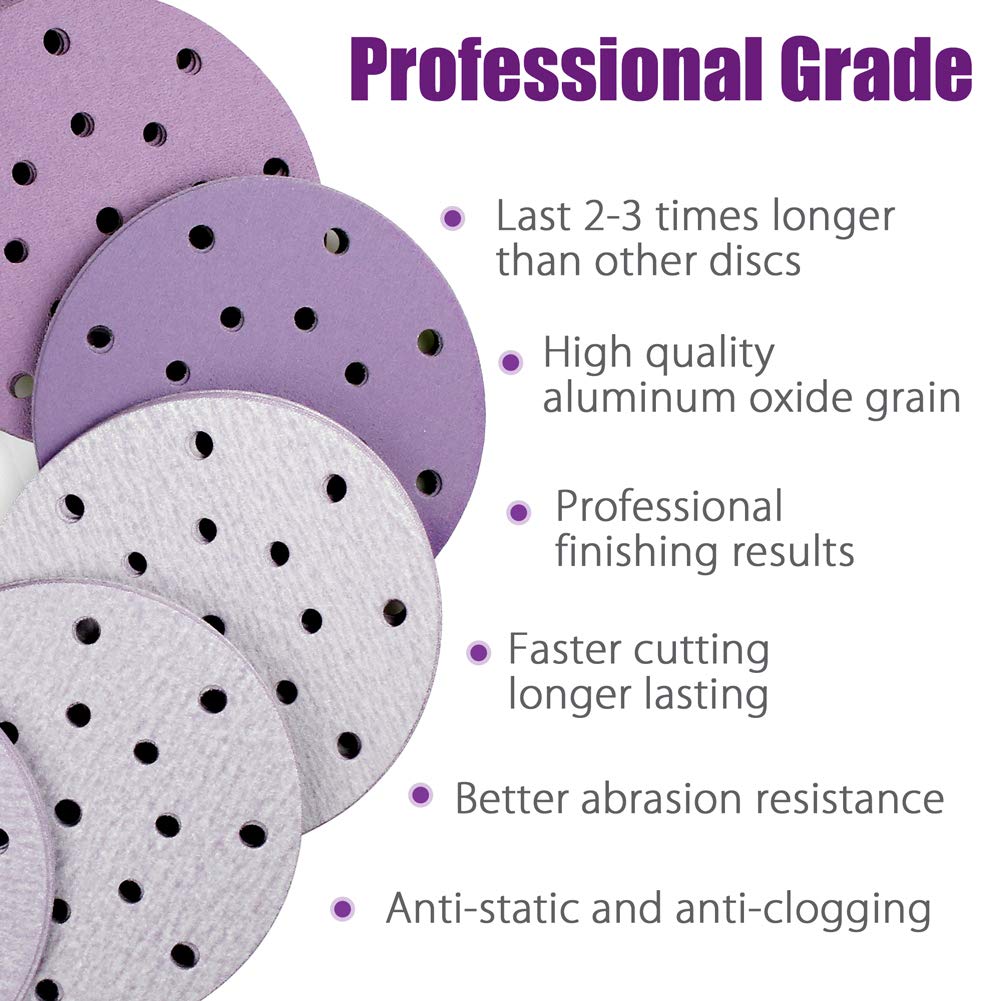 6 Inch 17 Hole Sanding Discs 6 - Random Orbital Sander 评论和价格