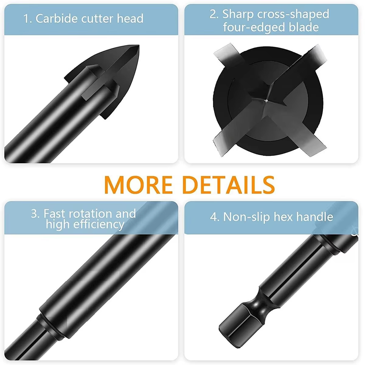 6mm Cross Hex Drill Bit For Ti - Power Tools Kobalt 评论和价格