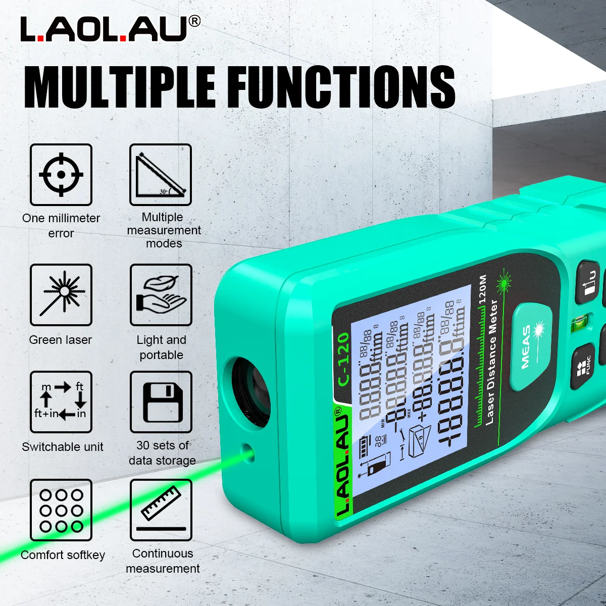 LAOLAU Digital Laser Range Fin - Power Tools Green 评论和价格