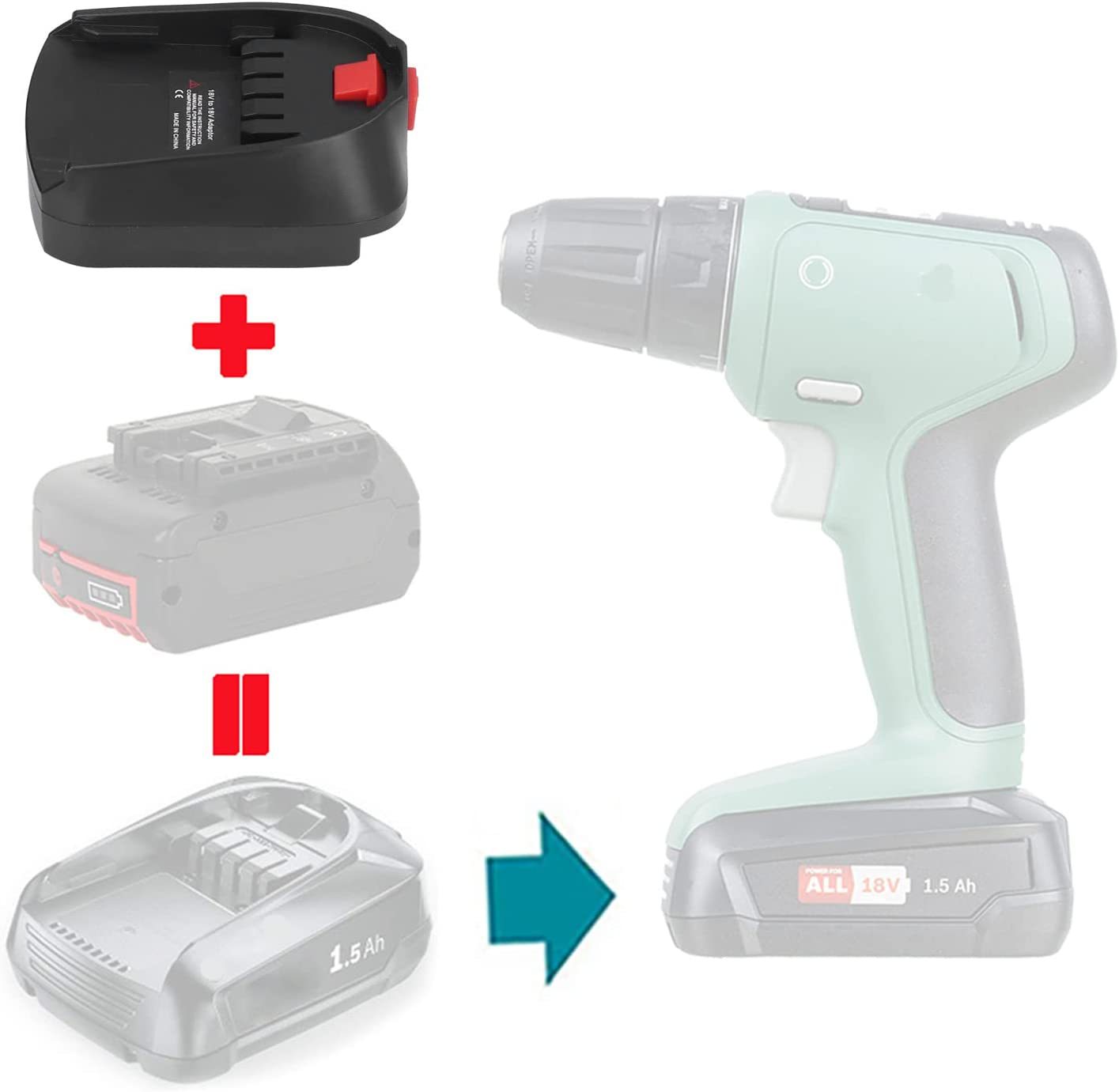 Battery Adapter Use For Bosch  - Power Tools Green 评论和价格