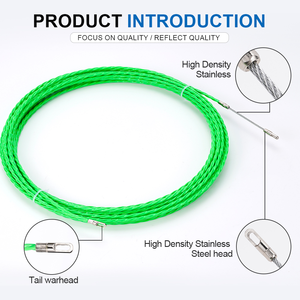 4MM Fiberglass Fish Tape Cable - Power Tools Green 评论和价格