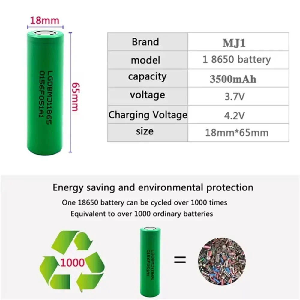 INR18650 MJ1 3500mAh 3.7V 25A  - Power Tools Ltd 评论和价格