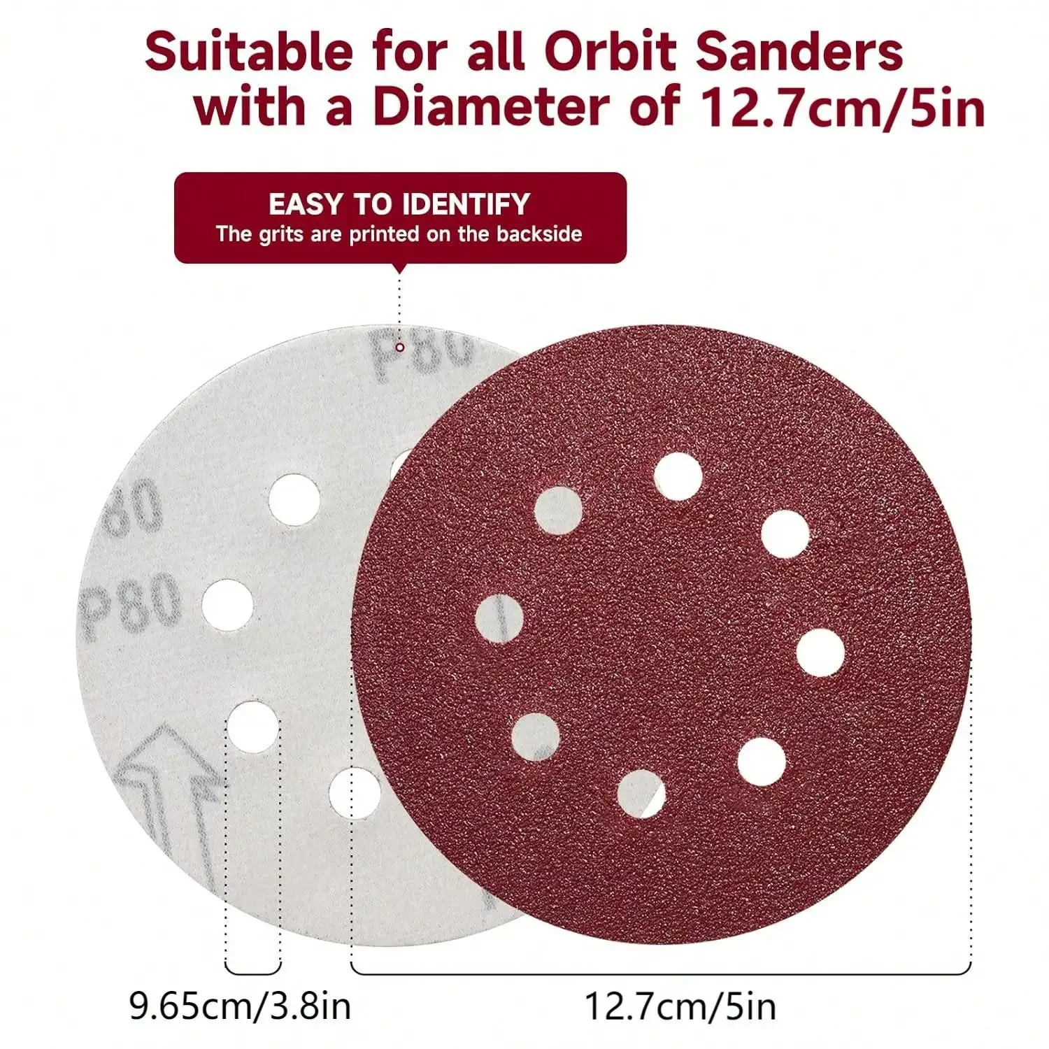 30 PCS 12.7cm/5in Sanding Disc - Random Orbital Sander 评论和价格